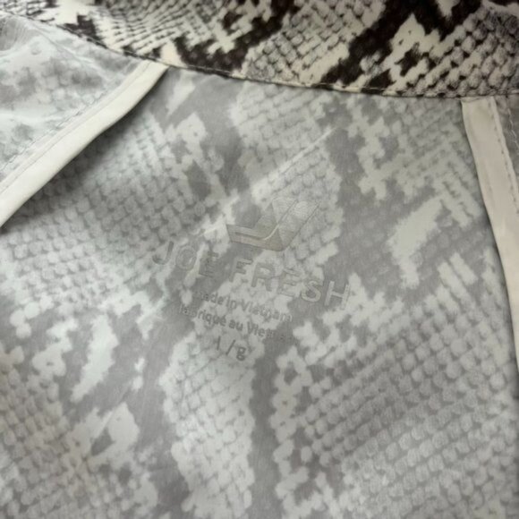 Joe Fresh Python Snake Print Wind Breaker Bomber Jacket - Picture 7 of 9